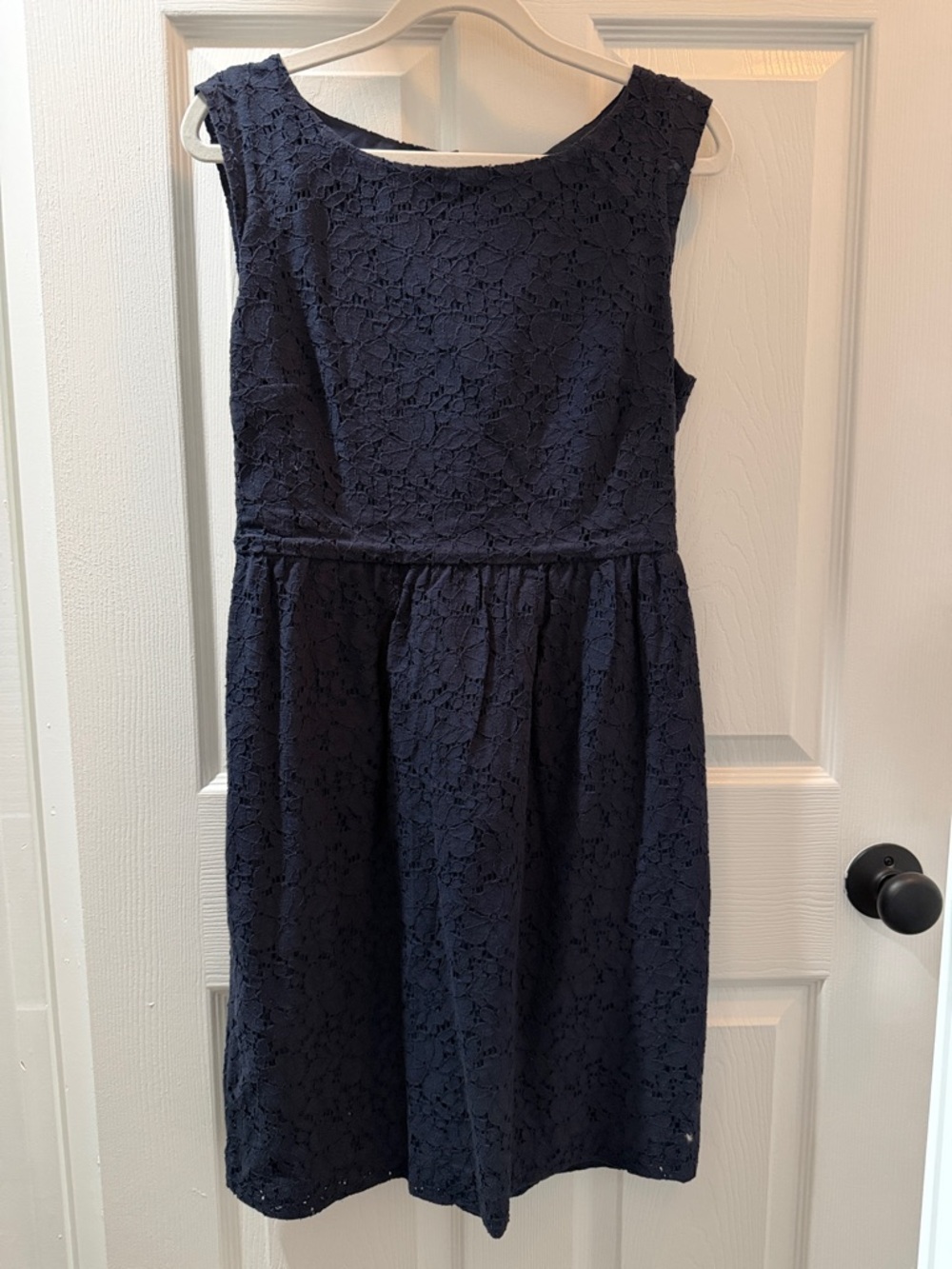 J. Crew Factory Navy Lace Sleeveless Dress